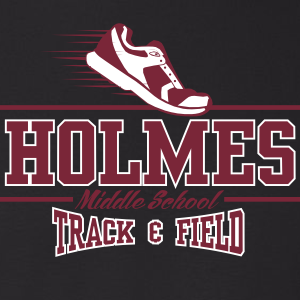 Close up picture of Holmes Track and Field shirt